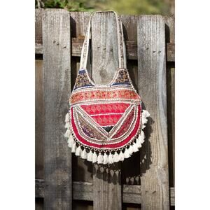 "Boho Bloom" Patchwork Shoulder Bag